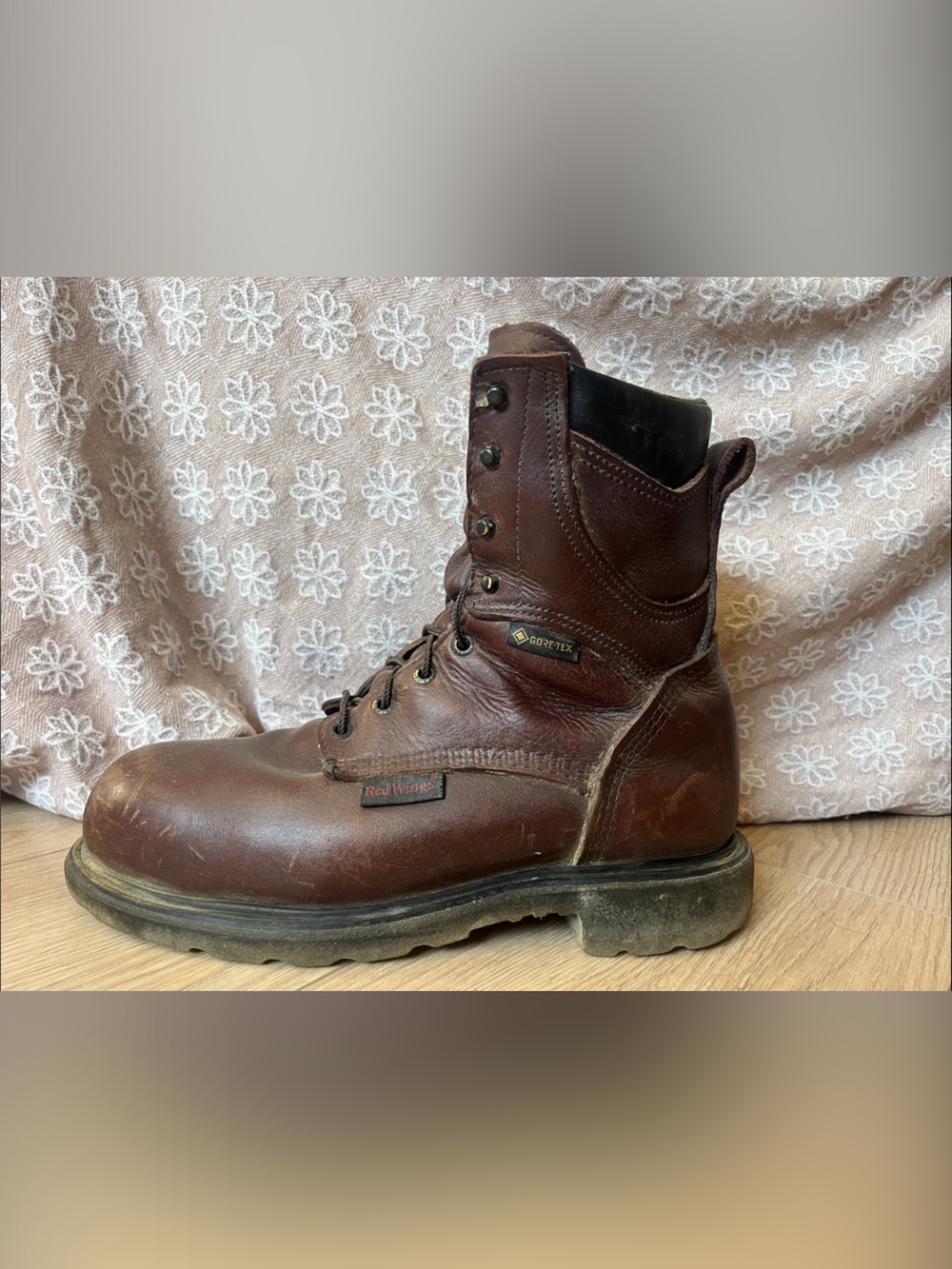 Redwings GORE-TEX Men’s Dark Brown Leather Lace-Up Work Boot